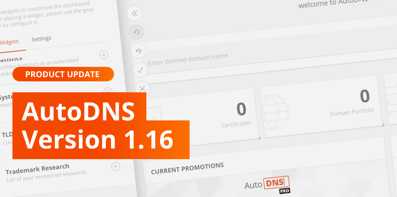 AutoDNS Changelog Version 1.16